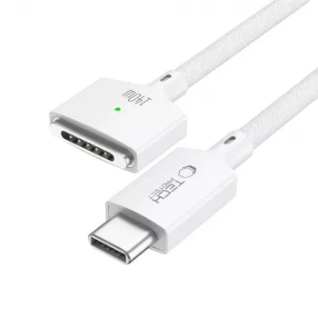 TECH-PROTECT MMC01 UltraBoost Magnetic MacBook Cable USB-C to MagSafe 3 140W 200cm White