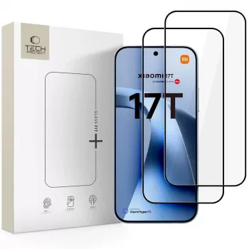 Tech-Protect Glass Fit+ ekrano apsauga, 2 vnt., skirta Xiaomi 17T, juoda