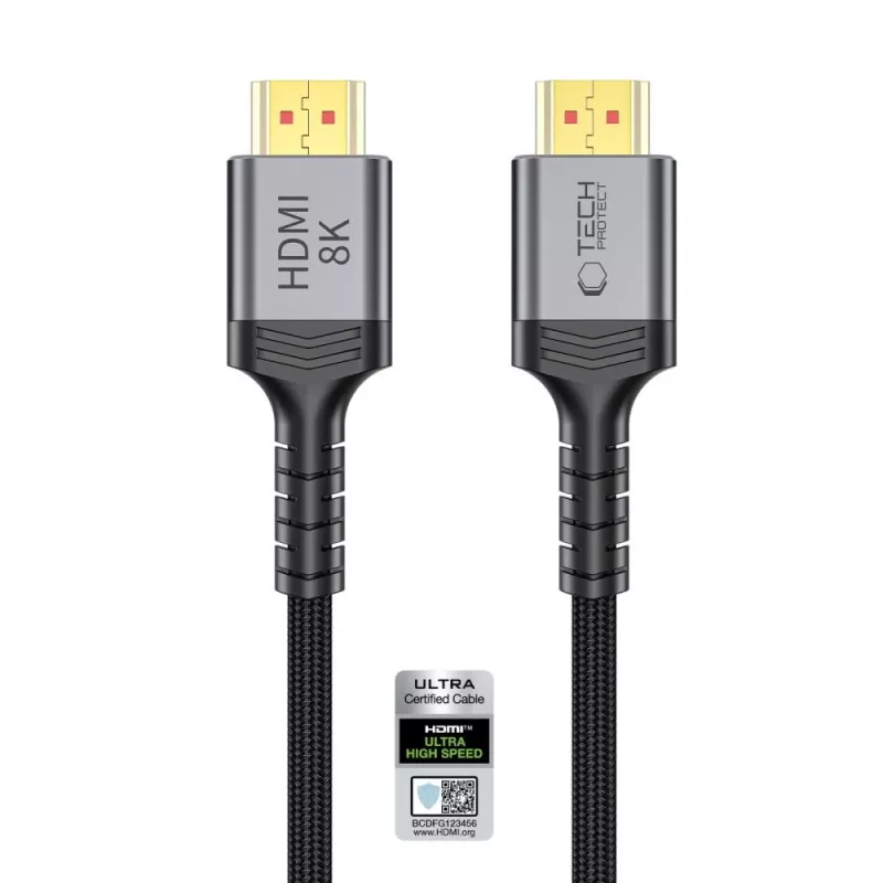 TECH-PROTECT ULTRABOOST CABLE HDMI 2.1 4K 120HZ / 8K 60HZ 200CM BLACK