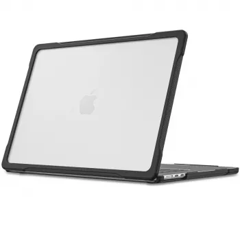 Tech-Protect Velar Hard Shell Case, MacBook Air 15 M2-M5 2023-2026, juoda/matinė skaidri