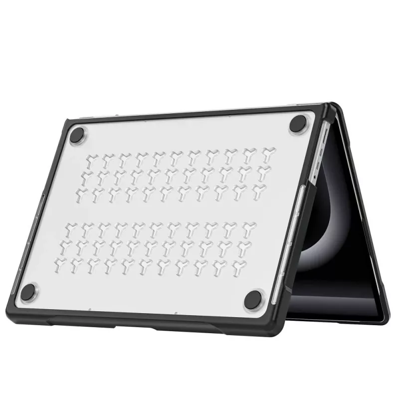 Tech-Protect Velar Hard Shell Case for MacBook Pro 14-inch M1-M5 Pro/M5 Pro Max 2021-2026, Black/Matte Clear