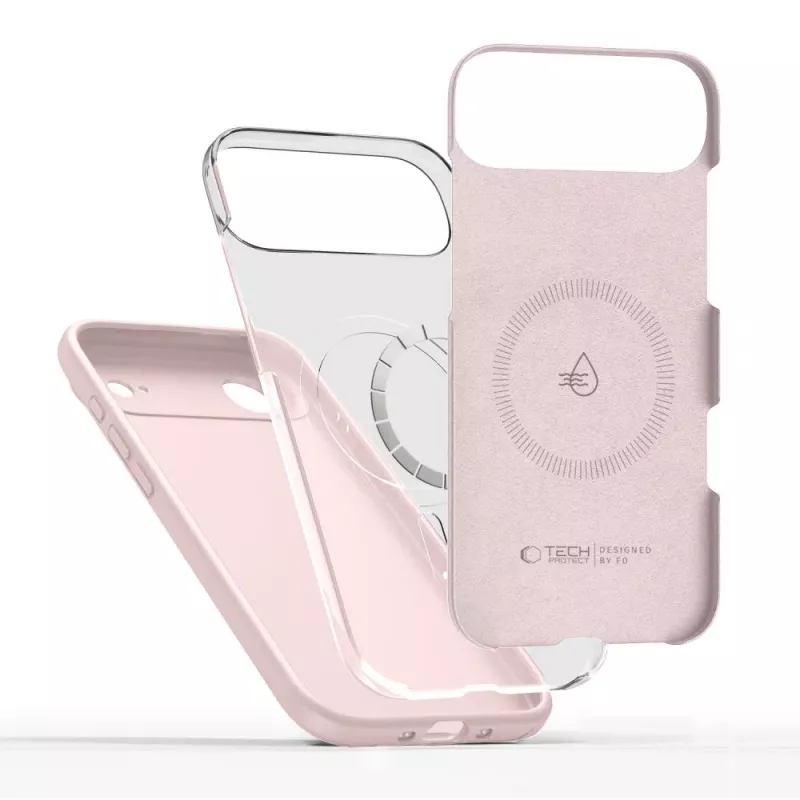 Tech-Protect silikoninis MagSafe dėklas Apple iPhone 17 Air, Pink Pearl
