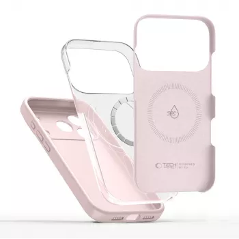 Tech-Protect Silicone MagSafe Case for Apple iPhone 17 Pro Max, Pink Pearl