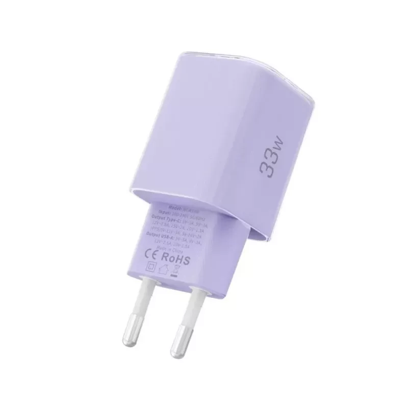 TECH-PROTECT NCM33 2-Port Network Charger PD 33W / QC3.0 Baby Purple