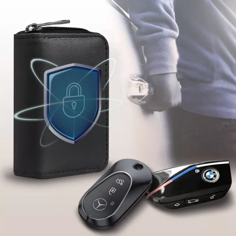 TECH-PROTECT KLR300 Faraday Pouch Keyless RFID Signal Blocker Case Black/Black