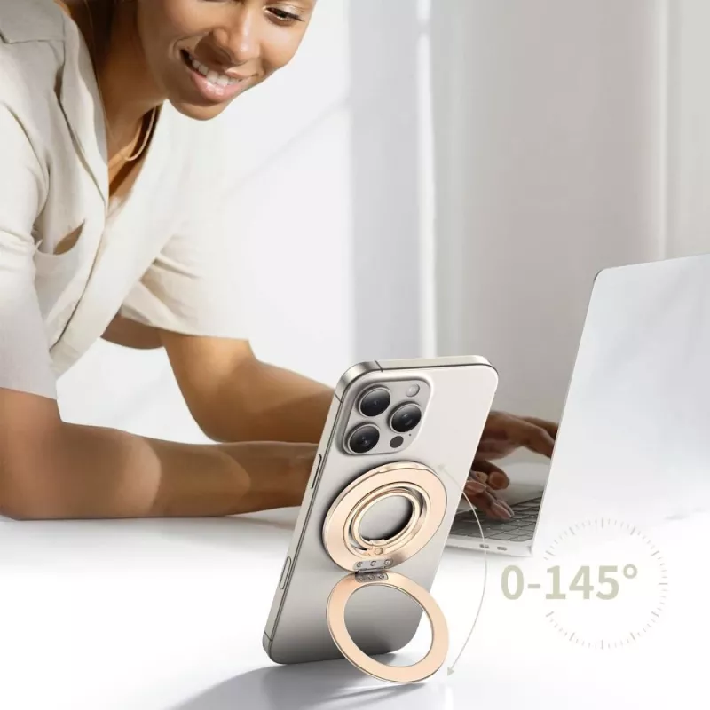 TECH-PROTECT MMR600 Magnetinis MagSafe Telefono Žiedas Satino Aukso Spalvos