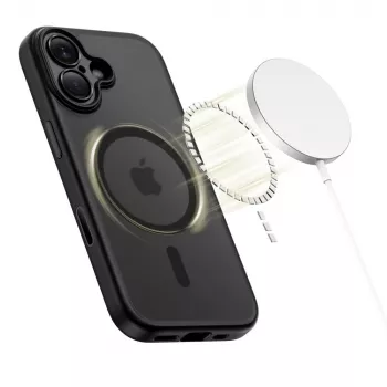 TECH-PROTECT MagPeak MagSafe Dėklas, skirta iPhone 17, Matinė Juoda
