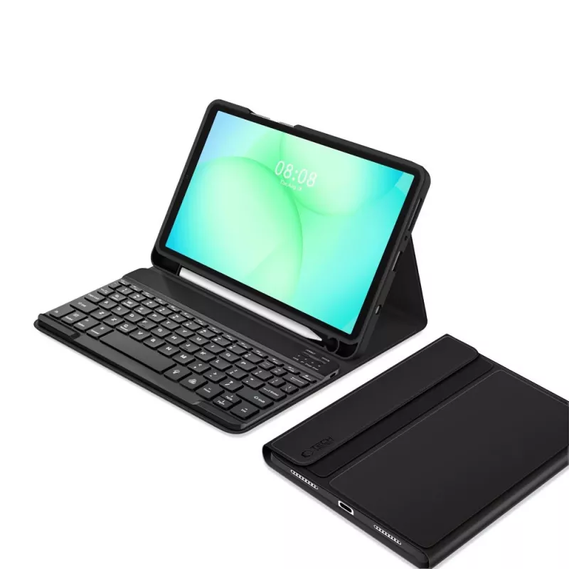 Tech-Protect SC PEN + KB Dėklas Samsung Galaxy Tab A9 / A11 8.7 inch X110 / X115 / X133 / X135, Juodas