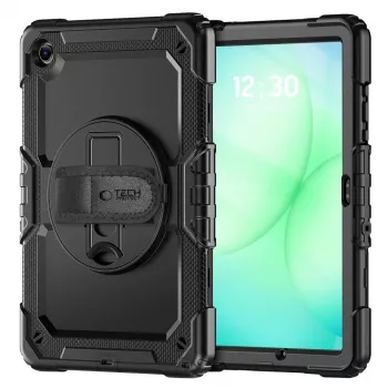 Tech-Protect Solid Case, skirta Samsung Galaxy Tab A9+ / A11+ PLUS 11.0 X210 / X215 / X216 / X230 / X235 / X236, juoda