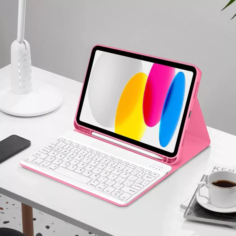 Tech-Protect SC Pen + Keyboard Case iPad 10,9 colio (10-os kartos, 2022) / 11 colio (2025) - Magenta