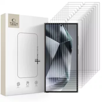 TECH-PROTECT Grūdinto stiklo apsauginis stikliukas 10 vnt. pakuotė Samsung Galaxy S24 Ultra skaidrus