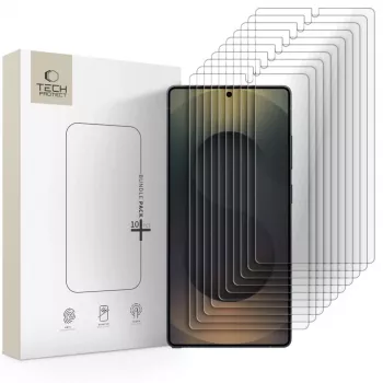 TECH-PROTECT Grūdinto stiklo ekrano apsauga 10 vnt. pakuotė Samsung Galaxy S25 Ultra skaidri