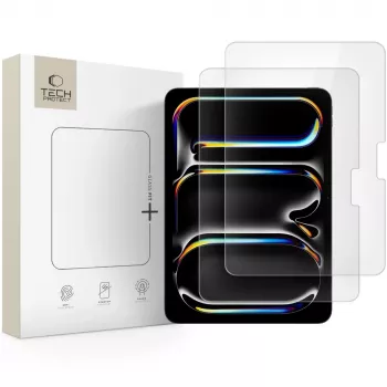 TECH-PROTECT Glass Fit+ 2-Pack Grūdinto stiklo apsauginė plėvelė, skirta iPad Pro 11 colių 5/6 kartos (2021-2022) ir M4 (2024) – skaidri