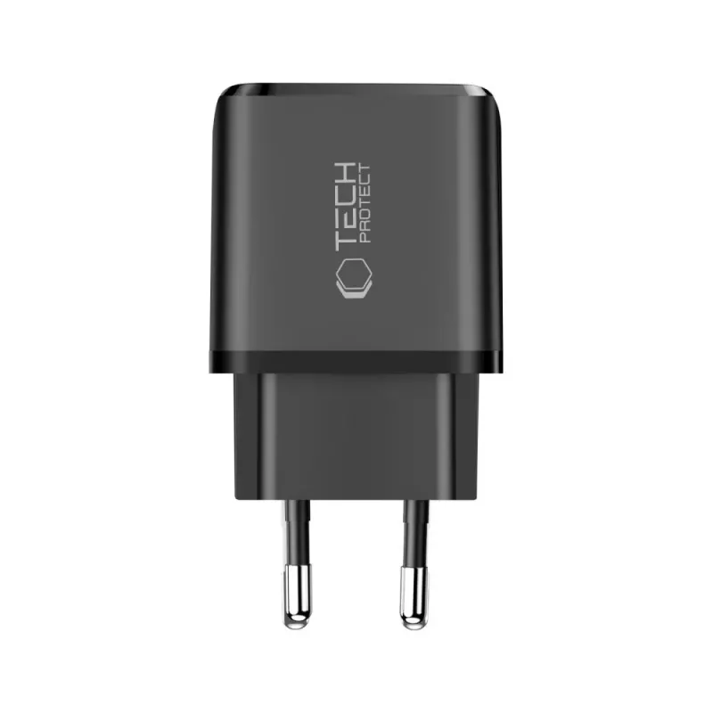 TECH-PROTECT NCA65W-GAN 2-Port Network Charger PD 65W / QC3.0 Black