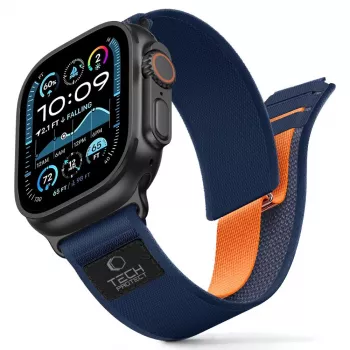 TECH-PROTECT NYLON ELITE APPLE WATCH 8 / 9 / 10 / 11 / SE / ULTRA (44 / 45 / 46 / 49 MM) NAVY/ORANGE