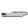 TECH-PROTECT HB09 Hub Adapter 8-in-1 USB-C to USB-A 3.0, USB-C 3.0, HDMI 4K 60Hz, SD/TF, PD 100W, RJ45 Gigabit Ethernet, Space Grey