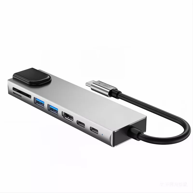 TECH-PROTECT HB09 Hub Adapter 8-in-1 USB-C to USB-A 3.0, USB-C 3.0, HDMI 4K 60Hz, SD/TF, PD 100W, RJ45 Gigabit Ethernet, Space Grey