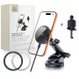 TECH-PROTECT V9 ARCTICBOOST Magnetic MagSafe Dashboard & Vent Car Mount Wireless Charger 25W Qi2.2 Black