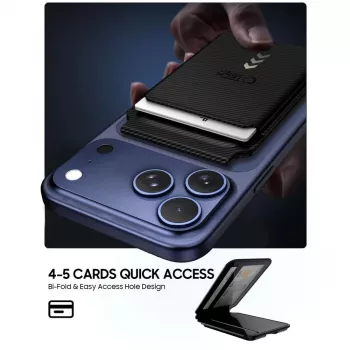 TECH-PROTECT MAGWALLET STAND MAGSAFE UNIVERSAL MAGNETIC CARD HOLDER CARBON