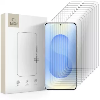 TECH-PROTECT Grūdinto stiklo ekrano apsaugų rinkinys 10 vnt., skaidrus, Samsung Galaxy S26