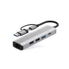 TECH-PROTECT HB03 Hub Adapter 5in1 Type-C + USB 2.0 + USB 3.0 + RJ45 Space Grey