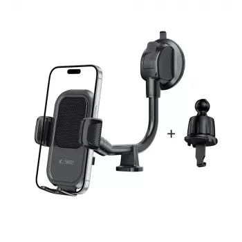 TECH-PROTECT V8 Universal Long Arm Dashboard & Windshield Car Mount Black