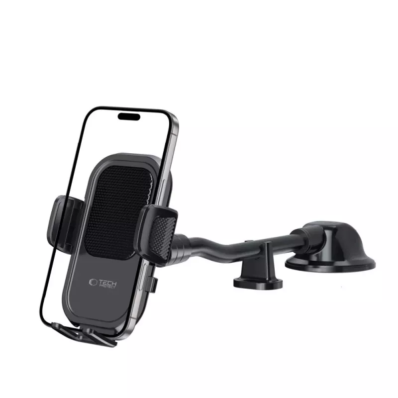 TECH-PROTECT V8 Universal Long Arm Dashboard & Windshield Car Mount Black