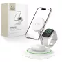 Tech-Protect QI15W-A46 3IN1 MagSafe belaidė įkrovimo stotelė balta