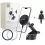 TECH-PROTECT MM15W-V4 Magnetic MagSafe Dashboard & Vent Car Mount Wireless Charger 15W Black