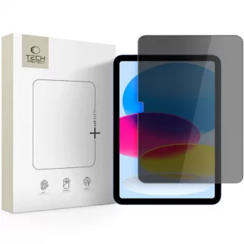 Tech-Protect Glass Spy+ Privatumo Ekrano apsauga, skirta Apple iPad 10.9 colio (10-os kartos 2022) / 11 colio (2025) – Grūdintas stiklas, 2 krypčių privatumo filtras, 9H kietumas, 0,3 mm, oleofobinė danga, be burbuliukų, skaidri