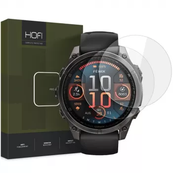 HOFI GLASS PRO+ Grūdinto stiklo apsauginis stikliukas 2 vnt. Garmin Fenix 8 (47 mm) Skaidrus