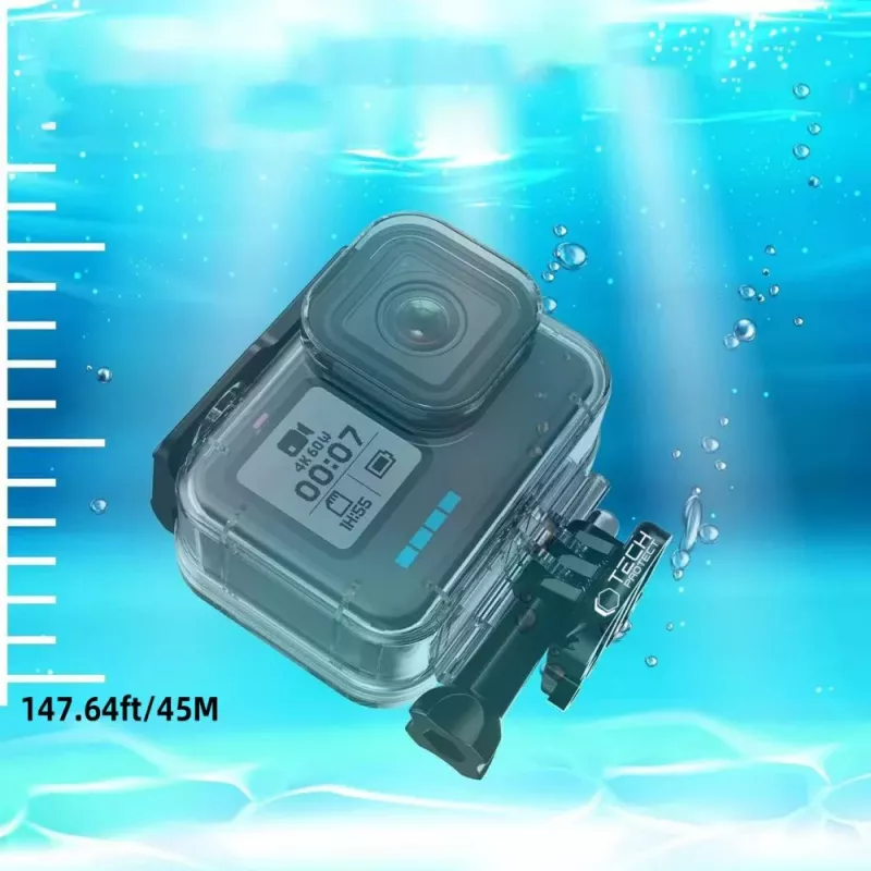 TECH-PROTECT GA200 Waterproof Case for GoPro Hero 9 / 10 / 11 / 12 / 13 - Clear