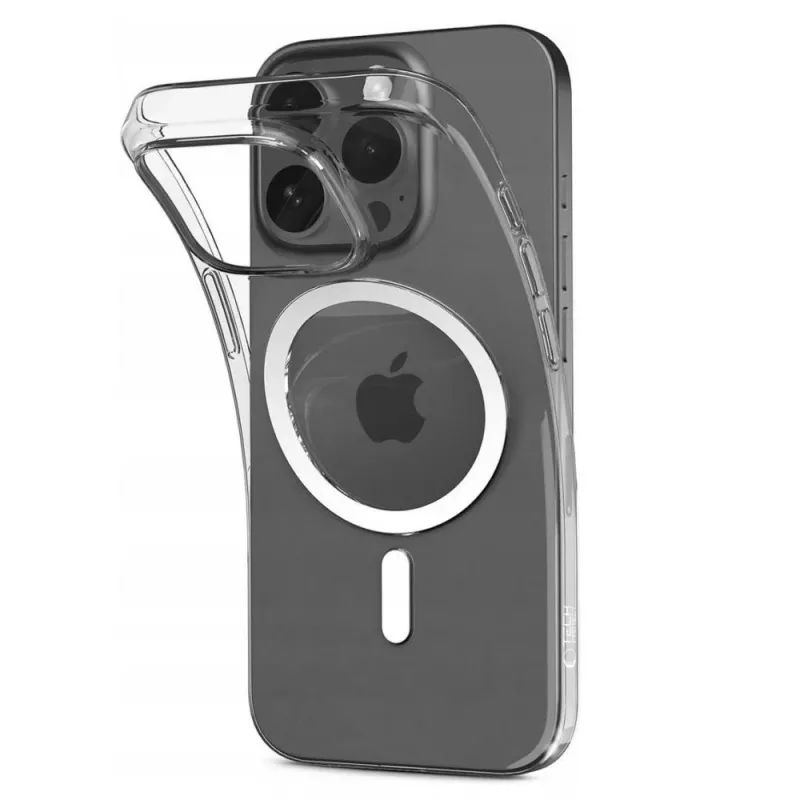 Tech-Protect FlexAir MagSafe dėklas, skirtas Apple iPhone 16, permatomas