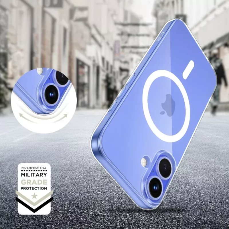 Tech-Protect FlexAir MagSafe dėklas, skirtas Apple iPhone 16, permatomas