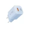 TECH-PROTECT NCM33 2-Port Network Charger PD 33W / QC3.0 Baby Blue
