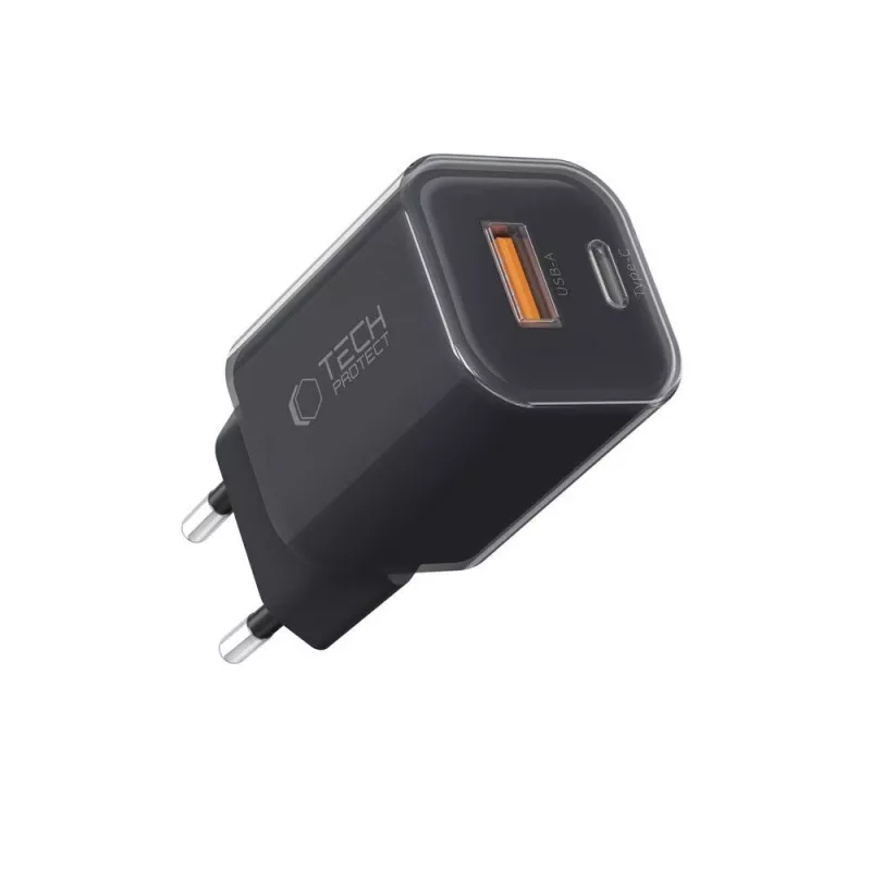 TECH-PROTECT NCM33 2-Port Network Charger PD 33W / QC3.0 Black