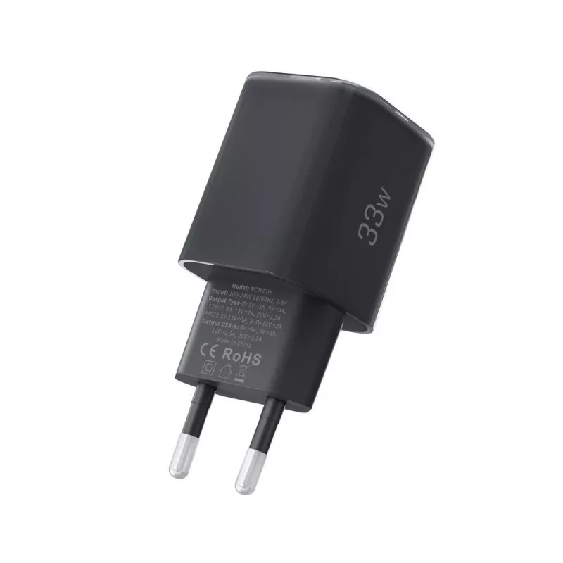 TECH-PROTECT NCM33 2-Port Network Charger PD 33W / QC3.0 Black