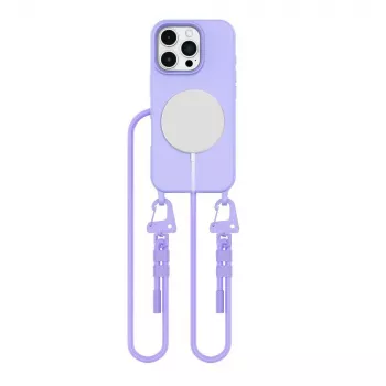 Tech-Protect Magnecklace MagSafe dėklas, skirtas iPhone 16 Pro Max, levandų spalvos