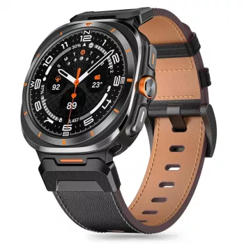 TECH-PROTECT DELTA PRO SAMSUNG GALAXY WATCH ULTRA 2024 / 2025 (47 MM) LEATHER BLACK