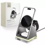 Tech-Protect QI15W-A43 3IN1 MagSafe Wireless Charging Station Black