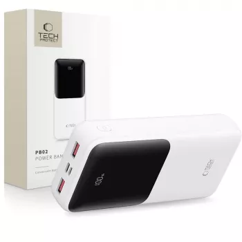TECH-PROTECT PB02 Power Bank 20000mAh 22.5W Baltas