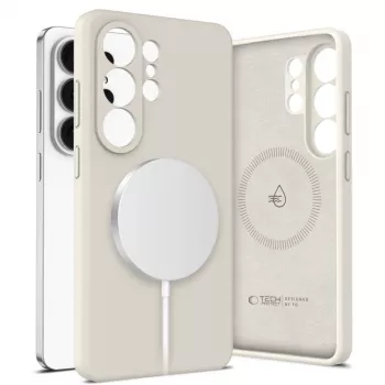 Tech-Protect Silicone MagSafe Case for Samsung Galaxy S26 Ultra - Cosmic Latte