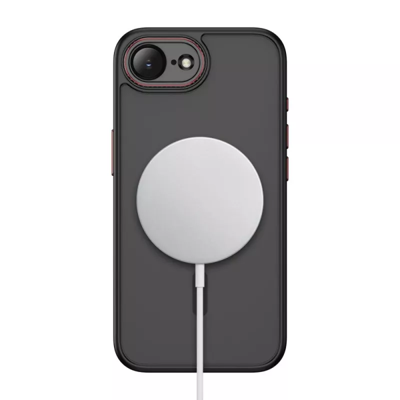 Tech-Protect Magcam Magsafe iPhone 16E / 17E Matte Black/Red