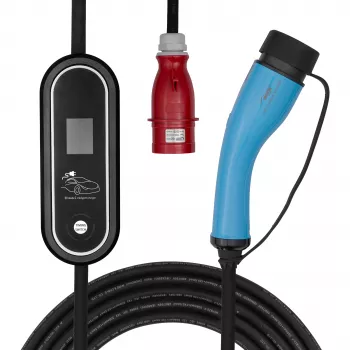 AKYGA AK-EC-22 Electric Vehicle Charger CEE 5-pin Type 2 LCD 3-Phase 32A 22kW 5m
