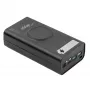 Akyga AK-BC-05 išorinės baterijos korpusas 12x 18650 Li-Ion elementams, 22,5 W, Qi 15 W, USB-C PD + 2x USB-A, LED žibintuvėlis, juodas