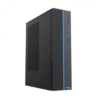 Akyga AK-302-01BL SFF kompiuterio korpusas, Micro ATX / Mini ITX, USB-C + 2x USB 3.0 + USB 2.0, be maitinimo bloko, juodas