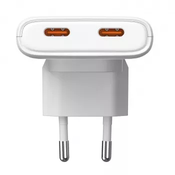 Akyga AK-CH-32 65W 2x USB-C PD GaN Charger White