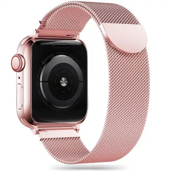 TECH-PROTECT Milanese Loop Band for Apple Watch 4 / 5 / 6 / 7 / 8 / 9 / SE / Ultra 1 / 2 (42 / 44 / 45 / 49 mm) Rose Gold