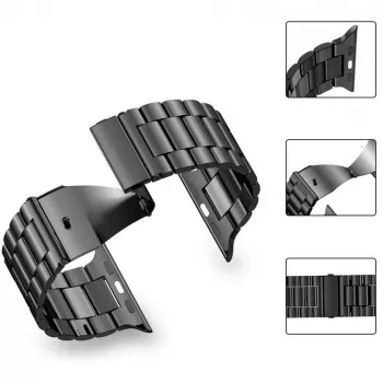 Tech-Protect nerūdijančio plieno grandinėlė Apple Watch 4/5/6/7/8/9/SE/Ultra 1/2 (42/44/45/49mm) juoda