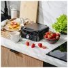Adler AD 3088 vaflinė 2 dideliems vafliams, 1600 W (maks. 2000 W), nepridegančios plokštės, reguliuojama temperatūra, juodos spalvos (AD 3088)